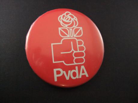 Politieke partij PvdA verkiezingen logo roos (witte letters)